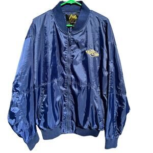 Las Vegas Tropicana Vintage 1980s blue windbreaker jacket Size XL